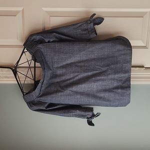 Off Shoulder Denimn Shirt